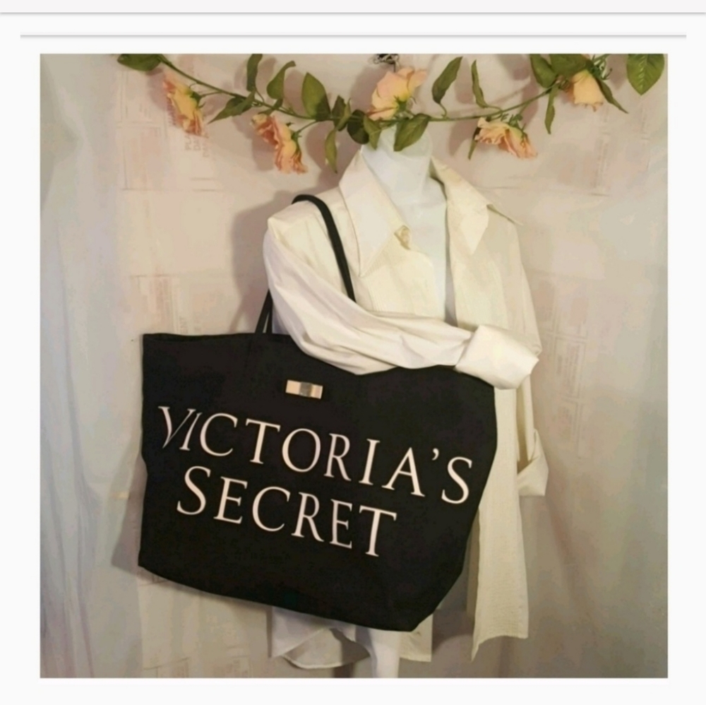 Victoria's Secret Womens Tote Bag Purse Black